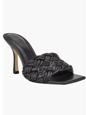 Marc Fisher Draya Braided Sandal in Black Size 8.5
